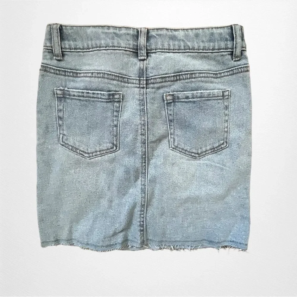 New With Tags Art Class Girls Distressed High Rise Mini Skirt Size L 10/12